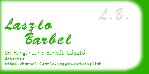 laszlo barbel business card