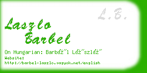 laszlo barbel business card